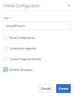 Create a configuration folder in AEM 6.4