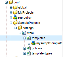 Template configuration path