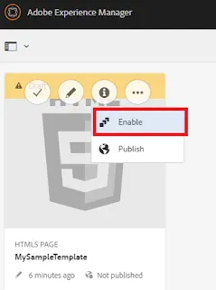 Enable the AEM 6.4 template